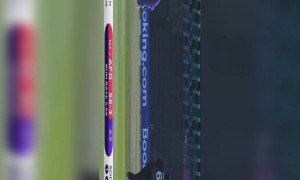 Chopped on!Sodhi gets the wicket as Naib walks back for 15.Afghanistan lose their fourth.#T20WorldCup - #NZvAFG